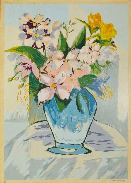 JENNER AUGUSTO - (1924 2003) - Vaso de Flores, litogravura - 90 x 63 cm