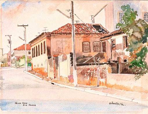 Nathaniel Guimaraes,velhacasa,1978,aquar,23x30,AdoMalagoli,POA