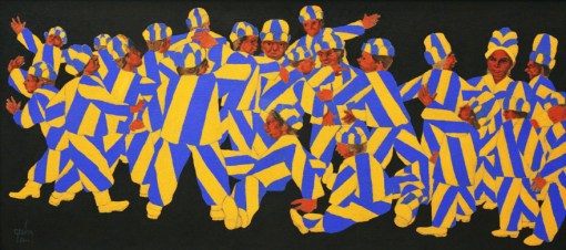 Mario Gruber, fantasiado, 2000, ast, 50 x 110cm