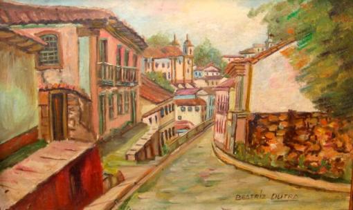 Beatriz Dutra,(1926)Rua e casario,osp,14 x 23 cm