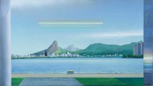 Ivan Freitas (1932-2006) Paisagem da Lagoa Rodrigo de Freitas, ose, 88x55