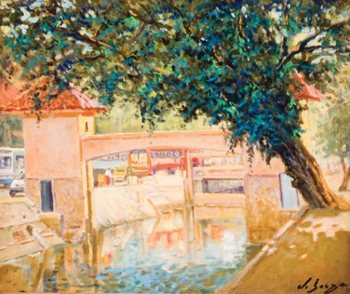 ROBERTO DE SOUZA (1943)Comporta do Canal do Leblon, 2003, ost,46x55