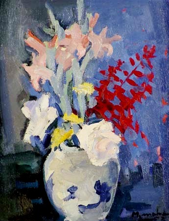 Manabu Mabe - Vaso de Flores-- ost , 1952 - 41x33 cm