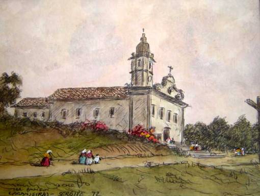 Manlio Moreto, Laranjeiras, Sergipe, 1972, aquarela, 14x19