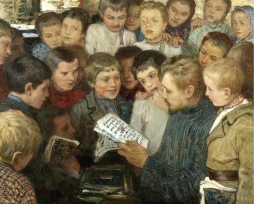 Bogdanov-Belsky (1868-1945).Belsky, Nikolai Petrov (1868-1945) In the villageschool