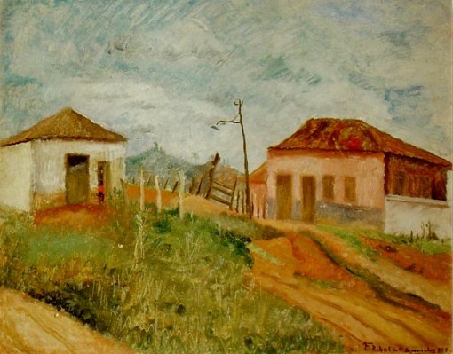 FranciscoREBOLO Gonsales(Brasil,1902 - 1980)Paisagem rural, 1929,ost, 33 x 42 cm