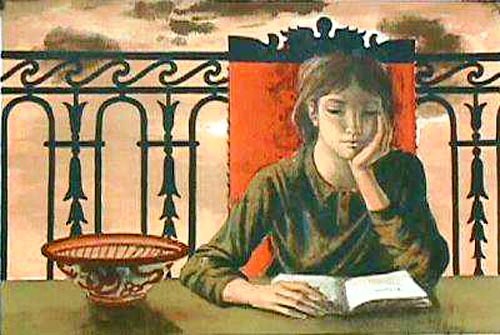 Jean-Pierre Alaux (1925) - fille lisant