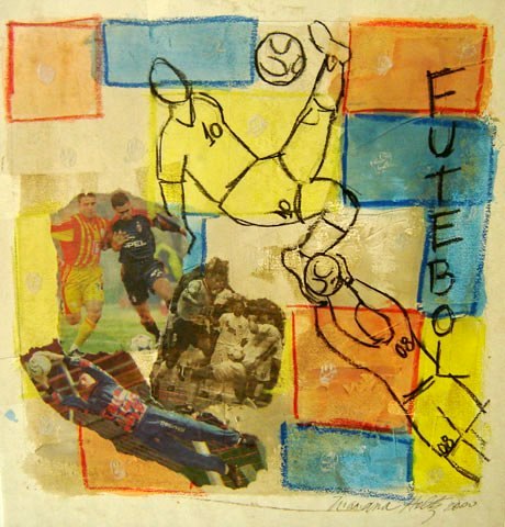 Mariana Holtz,Futebol,Técnica mista sobre papel,36 x 33 cm