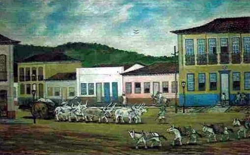 obras de octo marques pintura a oleo 02OCTO MARQUES (Brasil, 1915-1988) goias velho