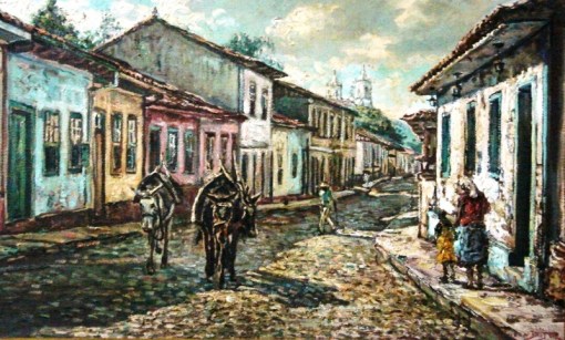 VAN DIJK, Wim (1915 1990) Rua de Barbacena, o.s.t. 37 x 61. Assinado cid e verso e datado 1969 no verso