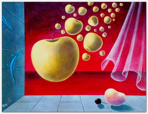 Walter Lewy (1905-1995) Maçãs,1985, ost,72x93