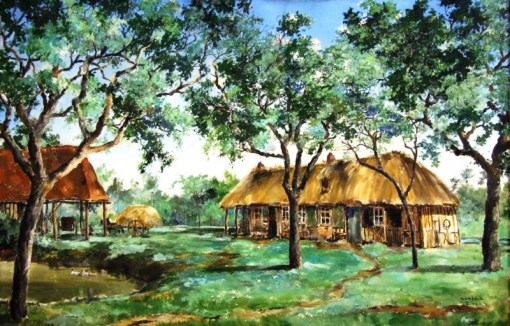 Wambach, Georges (1901-1965) paisagem com casa, o.s.t. 81 x 120. Assinado cid.