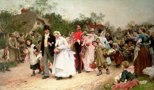The Village Wedding by Sir Samuel Luke Fildes, 1883 -