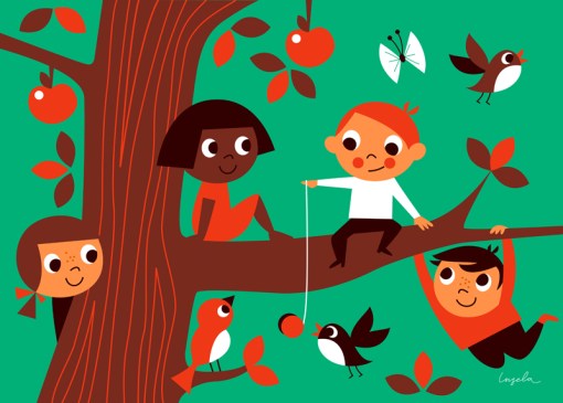 crianças na árvore, Ingela P Arrhenius