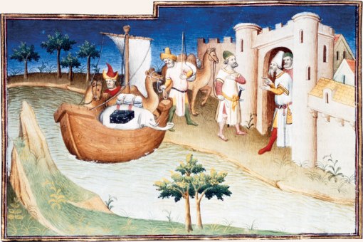 Marco Polo at the gates of Hormuz City(maybe) Livres des Merveilles, Snark, Bibliotheque Nationale