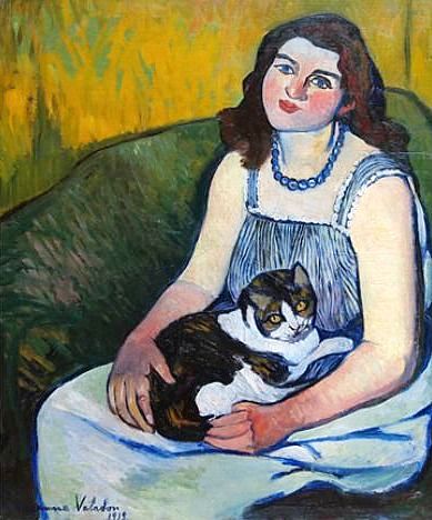 Menina com gato, 1919, Suzanne Valadon