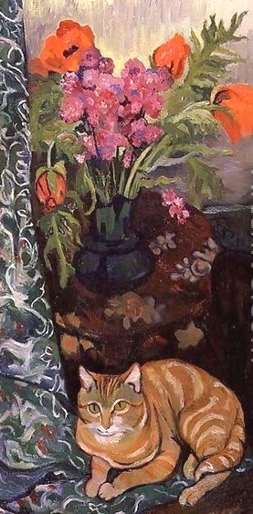 Suzanne Valadon (1865-1938) Bouquet and a Cat 1919