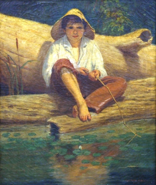 Grosso Guerino ,Menino pescador, o.s.t. - 54 x 46
