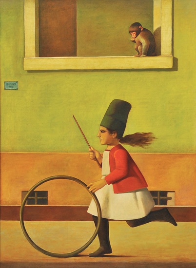 REYNALDO FONSECA (1925),Menina e o macaco,1977,ost, 95 x 130 cm