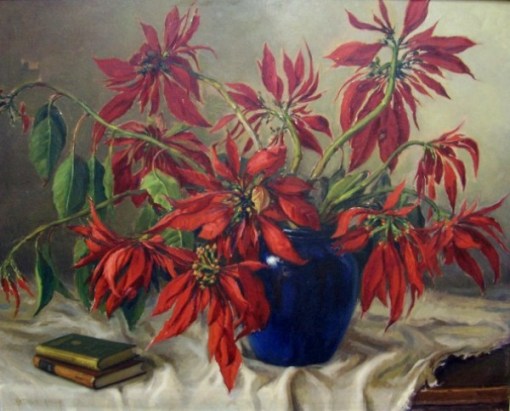 ANTONIO ARENA - Vaso de Flor Óleo sobre Tela, 80 X100 cm. Assinado canto inferior esquerdo