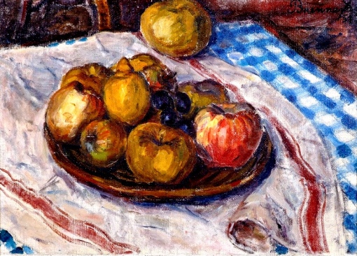 FRANCISCO BRENNAND (RECIFE, 1927) Frutas sobre a mesa,1951, ost, 34 X 46