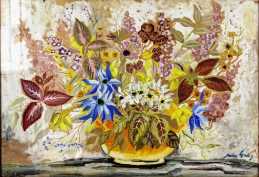 JOHN GRAZ (Genebra, 12 de Abril de 1891 SP, 27 de Outubro de 1890) - Fleurs. Guache. Ass. cid. mi 68 x 98 cm