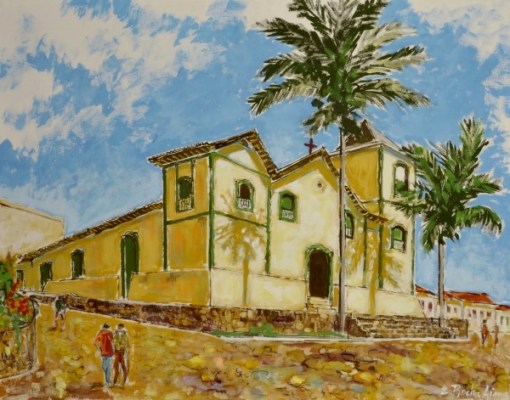ELDER ROCHA LIMA,têmpera de vinil Igreja Matriz de Corumba de Goiás, 90x70cm 2013