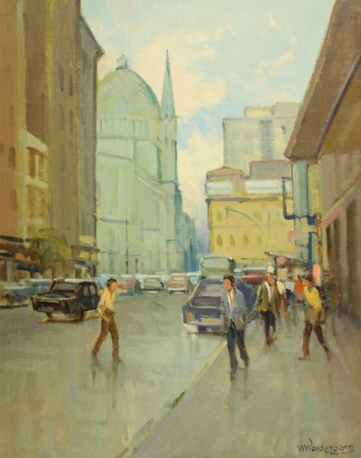 MENASE WAIDERGORN – Romenia,(1927)Centro de São Paulo - óleo sobre tela - 50 x 40 cm -