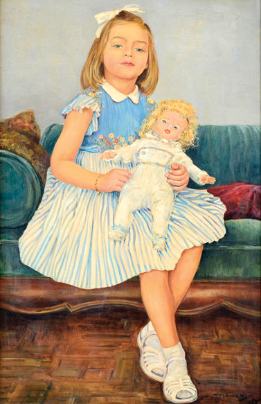 VAN DIJK, WIN (1915-1990)RetratodeMariaCatarina Douat,ost, 1957,95 X 60