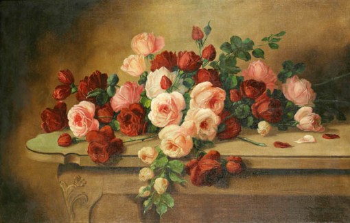 Armando Viana (1897-1992) Rosas - OST - 65x100 - 1952