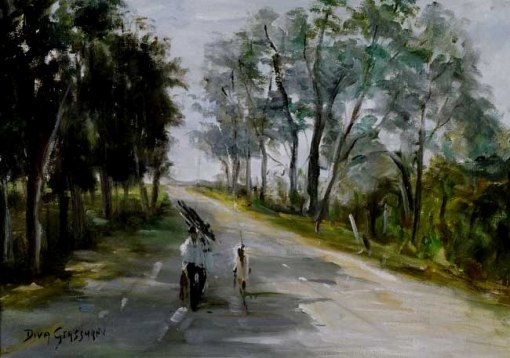 Diva Grassmann (Brasil, 1928) Caminhada, 1980, ost, Pinacoteca Prefeitura de São Bernardo do Campo, SP