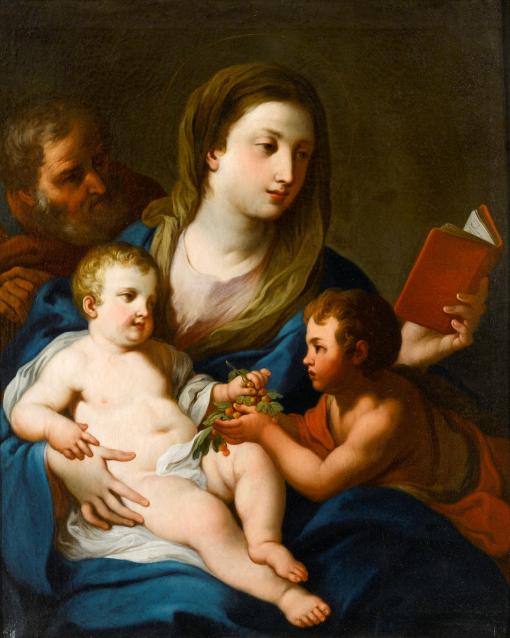 Sebastiano Conca (Gaeta 1680 - Naples 1764) ,The Holy Family with the Infant