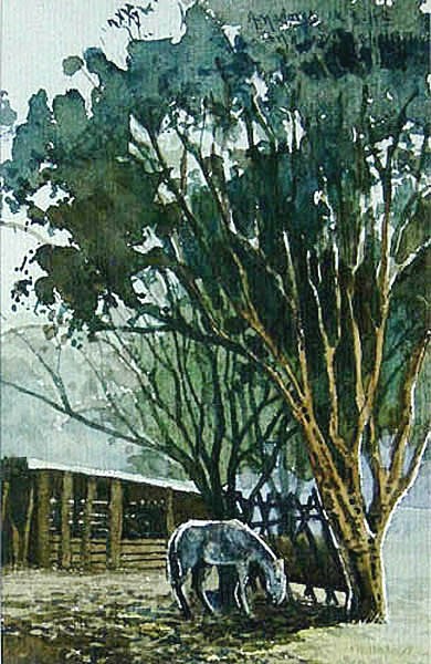 ANDERSON CONDE (Brasil, MG, 1967) Cavalinho, aquarela, 1989,26x15wwwandersoncondecombr