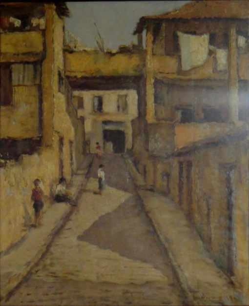 JOSÉ BENEVENUTO MADUREIRA (1903 - 1976)Casario e personagem em Sorocaba - SP,ost, 46 X 38