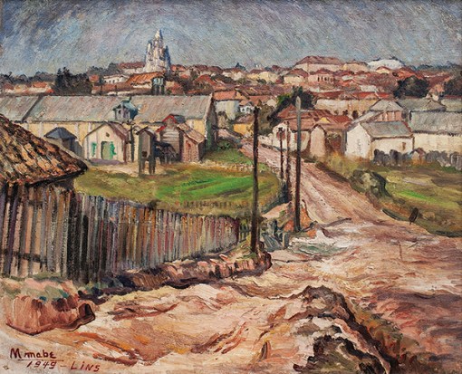 manabu mabe, Paisagem de Lins, óleo sobre tela, 50 x 60 cm, 1949