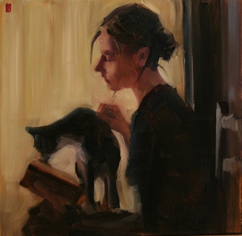 SASHA HARTSLIEF (4) (Africa da Sul, 1974) Leitura com gato, ost