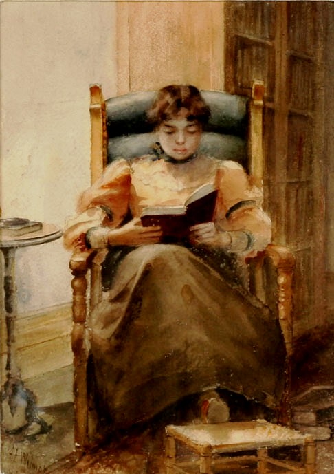 Alta Wilmot, moça lendo, final seculo 19