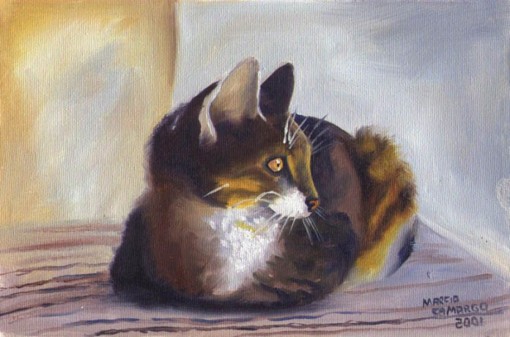 Marcio Camargo, o gato, 2001, 20 x 30cm, ost
