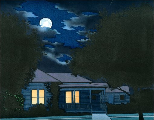 noite, Yan Nascimbene casa