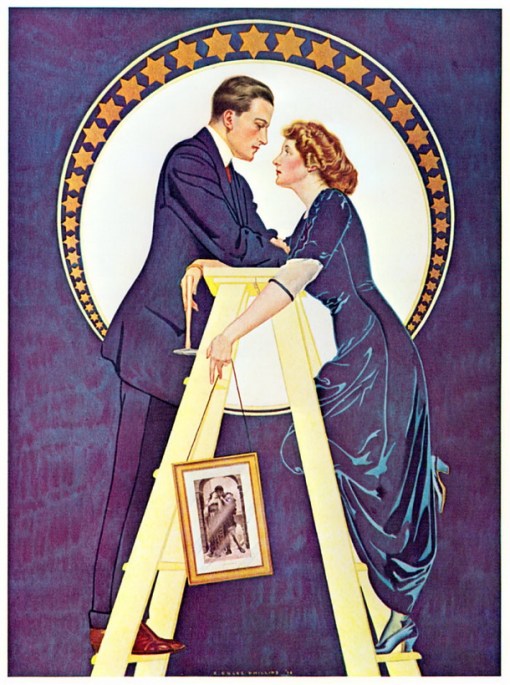 Casal, na escada, clarence coles phillips
