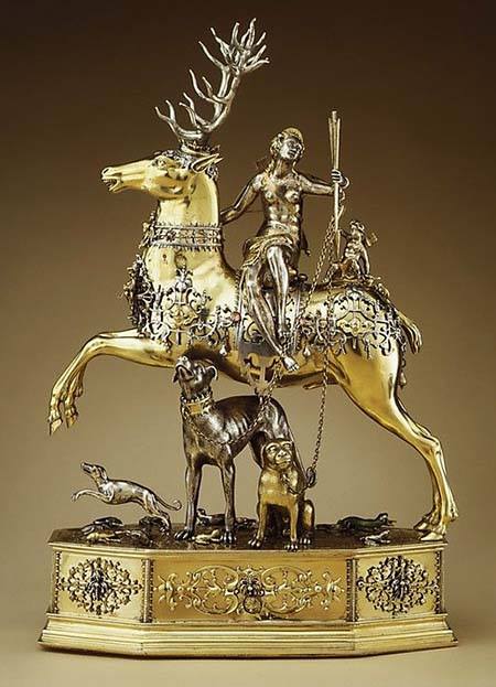 Diana and the Stag, by Joachim Friess, ca 1610.