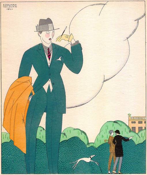 Homem no parque, edouard Halouze, 1920