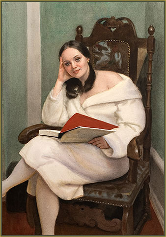 Johan Patricny (Suécia 1976) Mulher lendo, 2004, aquarela