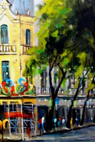 BOTELHO - Bar Flora - Rua da Carioca - ost - 61 x 46 - datado de 1990