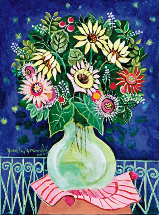 Yara tupinambá, vaso com sacada de minas,2010, ase, 40 x 30 cm