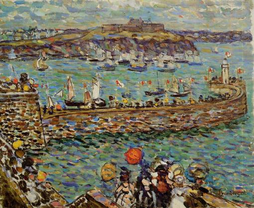 maurice prendergast, lighthouse-at-st-malo