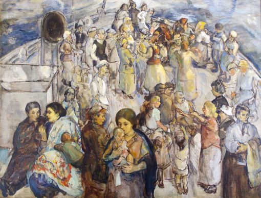 -theresa-bernstein-1923-the-immigrants.The Immigrants, 1923, oil on canvas, Thomas and Karen Buckley Collection.
