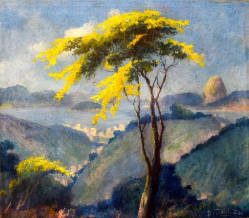 COCULILO, FRANCISCO - óleo stela, datado 46, medindo, 44 cm x 38 cm