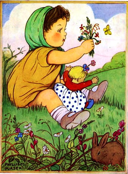 menina com flores, phyllis m purser