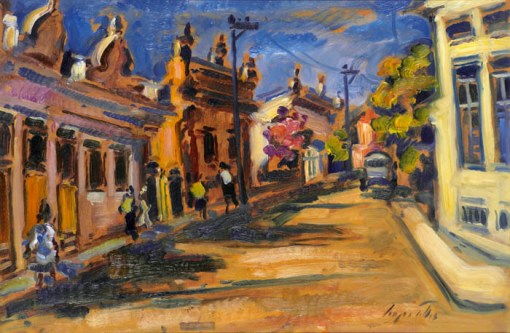 Sérgio Telles,Casarios em  Santa Tereza,RJ,OSM,40 x 60